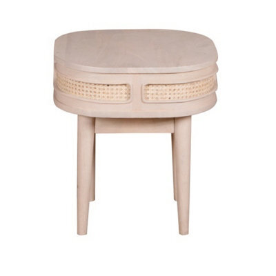 Buttercup Farm Valencia Bedside Table - Cane & Mango Wood - L50 X W50 X H55 Cm - image 1
