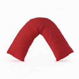 V Shape Pillowcase For Support Maternity Pillows Polycotton Easy Care Red - thumbnail 2