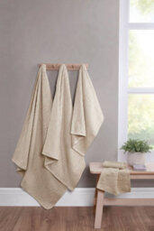 Rapport Home Safari Bath Sheet Pure Cotton Natural Sand - thumbnail 2