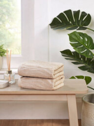 Rapport Home Safari Bath Sheet Pure Cotton Natural Sand - thumbnail 1