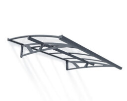 Canopia By Palram Amsterdam 2230 Grey Door Canopy, (H)33Cm (W)223.5Cm (D)13.9Cm - thumbnail 1