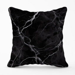 Warren Reed Designer Black Marble Pattern Outdoor Cushion 45Cm X 45Cm - thumbnail 1