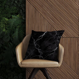 Warren Reed Designer Black Marble Pattern Outdoor Cushion 45Cm X 45Cm - thumbnail 2