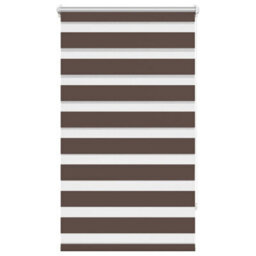 Walplus Coffee Zebra Roller Blind 70 X 120 Cm - Light Filtering Window Shade With Hardware - thumbnail 2