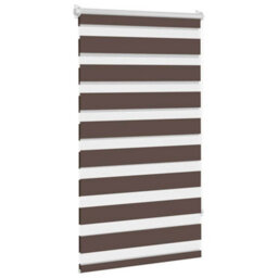 Walplus Coffee Zebra Roller Blind 70 X 120 Cm - Light Filtering Window Shade With Hardware - thumbnail 3