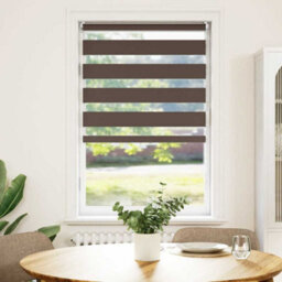 Walplus Coffee Zebra Roller Blind 70 X 120 Cm - Light Filtering Window Shade With Hardware - thumbnail 1