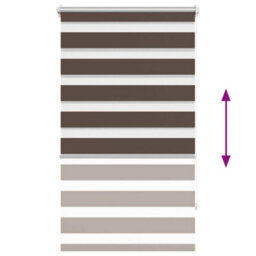 Walplus Coffee Zebra Roller Blind 70 X 120 Cm - Light Filtering Window Shade With Hardware - thumbnail 5