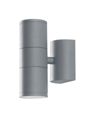 Luminosa Lighting Luminosa Jump Outdoor 2 Light Up Down Light Silver, Ip44 16X11X6Cm - image 1