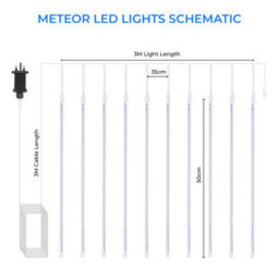 The Christmas Workshop 3M Warm White Connectable Meteor Shower Lights - thumbnail 2