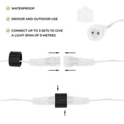 The Christmas Workshop 3M Warm White Connectable Meteor Shower Lights - thumbnail 3