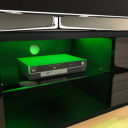 Lassic Vida Designs Cosmo Black 2 Door Led Tv Unit 140Cm Sideboard Cabinet - thumbnail 5
