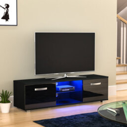 Lassic Vida Designs Cosmo Black 2 Door Led Tv Unit 140Cm Sideboard Cabinet - thumbnail 7