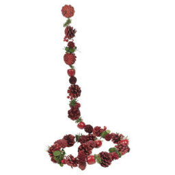 Urbn-Living Urbnliving 150Cm Genuine Pinecone Christmas Garland Red Tree Fireplace Decor Xmas Door Wreath - thumbnail 2
