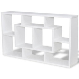 Vidaxl Floating Wall Display Shelf 8 Compartments White - thumbnail 2
