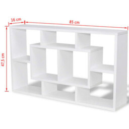 Vidaxl Floating Wall Display Shelf 8 Compartments White - thumbnail 6