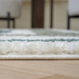 The Rugs Moodi Shaggy Green Marina Rug Runner Bordered Thick High Pile For Living Rooms, Bedrooms, Hallways, Kitchens - thumbnail 5