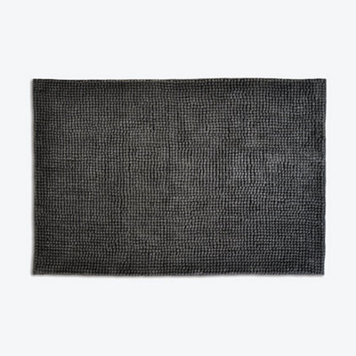Allure Bath Fashions Chenille Bobble Bath Mat Non Slip 60 X 90Cm - Charcoal Grey - image 1