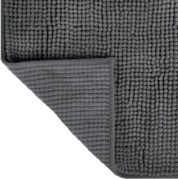Allure Bath Fashions Chenille Bobble Bath Mat Non Slip 60 X 90Cm - Charcoal Grey - thumbnail 4