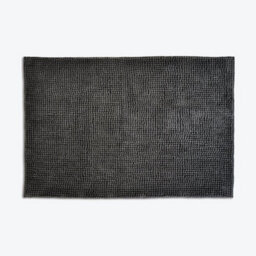Allure Bath Fashions Chenille Bobble Bath Mat Non Slip 60 X 90Cm - Charcoal Grey - thumbnail 1