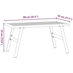 Walplus Garden Coffee Table Black 90X45X35 Cm Powder-Coated Steel - thumbnail 6