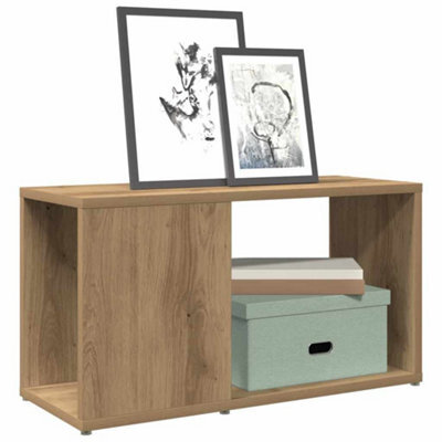 Walplus Tv Cabinet Artisian Oak 60X24X32Cm Engineered Wood - image 1