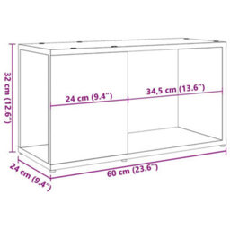 Walplus Tv Cabinet Artisian Oak 60X24X32Cm Engineered Wood - thumbnail 9
