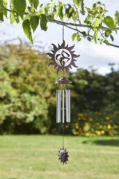 My Smart Buy Rusty Sun Windchime - 72 Cm Outdoor Tuned Chime With Rustic Sun Design, Weatherproof For Patios And Gardens - thumbnail 1