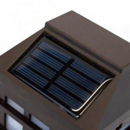 Gardenwize Pack Of 2 Solar Powered Flaming Lantern Effect Garden Wall Lights - thumbnail 3