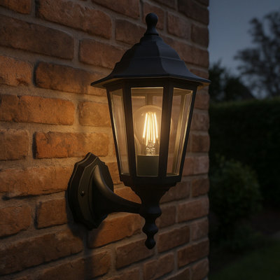 Eglo Olgiata-E Plastic Classic Outdoor Wall Light, Black - image 1