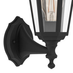 Eglo Olgiata-E Plastic Classic Outdoor Wall Light, Black - thumbnail 3