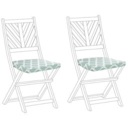 Beliani Set Of 2 Garden Chair Cushions Terni 37 X 34 Cm Mint Green - thumbnail 4