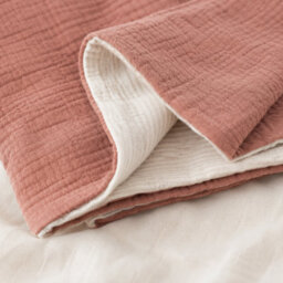 Where Saints Go Ltd Terracotta Muslin Cotton Square Pillowcases Pack Of 2 60 X 60Cm - thumbnail 4