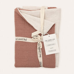 Where Saints Go Ltd Terracotta Muslin Cotton Square Pillowcases Pack Of 2 60 X 60Cm - thumbnail 3