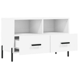 Berkfield Sturdy Tv Cabinet White 80X36X50 Cm Engineered Wood - thumbnail 6