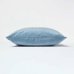Homescapes Blue Velvet Cushion, Bolster 30 X 50 Cm - thumbnail 4