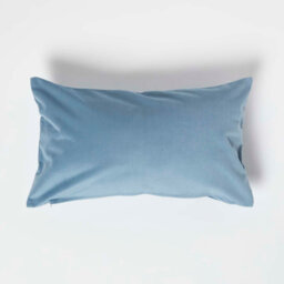 Homescapes Blue Velvet Cushion, Bolster 30 X 50 Cm - thumbnail 3