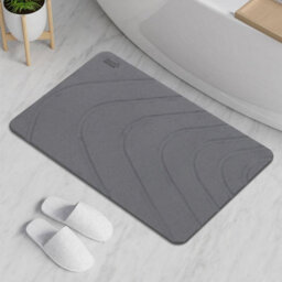 Taylor & Brown Stone Bath Mat, Diatomaceous Earth, Nonslip, Super Absorbent, Quick Dry, Antimould, 60X39Cm, Dark Grey River - thumbnail 3