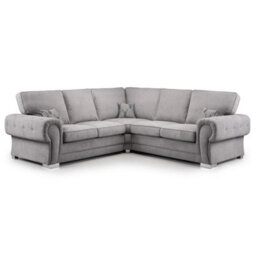Furnishings For Less UK Milan 5 Seater L Shaped Corner Sofa Full Back Chesterfield Arms Grey 2 Corner 2 - thumbnail 1