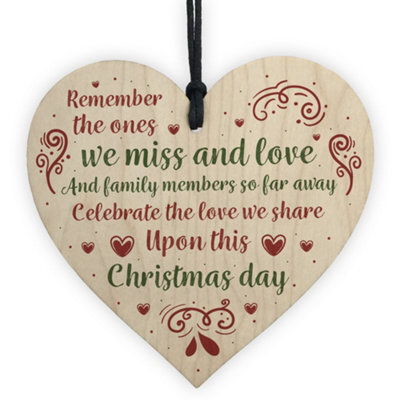 Red Ocean Memorial Christmas Gift Tree Decoration Mum Dad Grandad Grandma Nan Gran Wooden Sign - image 1
