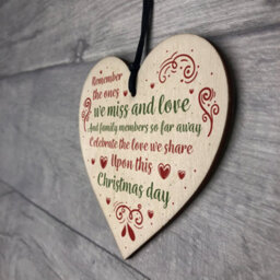 Red Ocean Memorial Christmas Gift Tree Decoration Mum Dad Grandad Grandma Nan Gran Wooden Sign - thumbnail 7