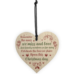 Red Ocean Memorial Christmas Gift Tree Decoration Mum Dad Grandad Grandma Nan Gran Wooden Sign - thumbnail 5