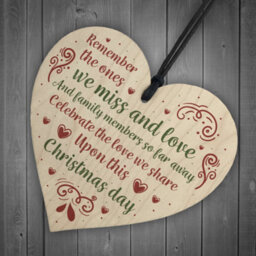 Red Ocean Memorial Christmas Gift Tree Decoration Mum Dad Grandad Grandma Nan Gran Wooden Sign - thumbnail 6