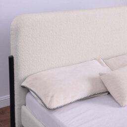 SlumberWorx Thetford Ivory Boucle Fabric Bed Frame - thumbnail 6