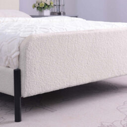 SlumberWorx Thetford Ivory Boucle Fabric Bed Frame - thumbnail 7