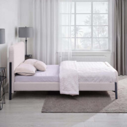 SlumberWorx Thetford Ivory Boucle Fabric Bed Frame - thumbnail 8