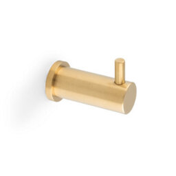 Alexander & Wilks Brunel Plain Coat Hook On 25mm Rose - Satin Brass Pvd