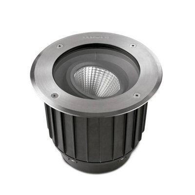 Luminosa Lighting Luminosa Gea Outdoor Led Recessed Ground Uplight Stainless Steel Polished 22.3Cm 2815Lm 2700K Ip67