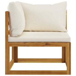 Berkfield 2-Seater Garden Bench With Cream White Cushions (Uk/ie/fi/no Only) - thumbnail 4