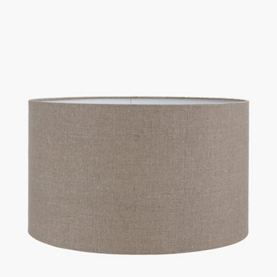 Pacific Lifestyle 35Cm Natural Linen Drum Table Lampshade Modern Cylinder Lamp Shade - image 1