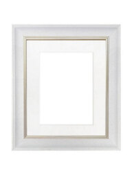 Frames By Post Scandi White Speckled Frame With White Mount For Image Size A2 - thumbnail 1